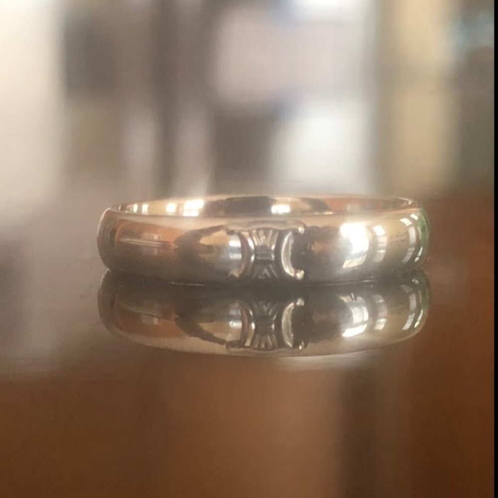 Authentic - Celine Macadam Ring Pt900 Platinum Ba… - image 4